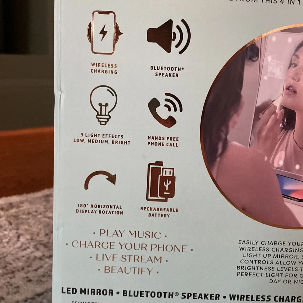 4 IN 1 LED Mirror W/ Bluetooth